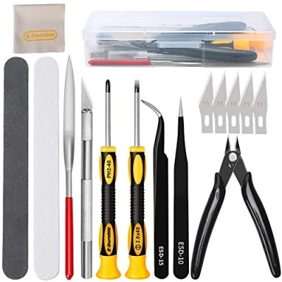 Image de 16Pcs Outils de modélisme Gundam, Kit d&#039;outils construction passe temps,professionnel base Ensemble d&#039;artisanat pour la construction, réparation Modèles Gundam.