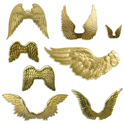 Image de Kunze A067101011 Assortiment de 84 Ailes d&#039;ange en Papier gaufré Doré
