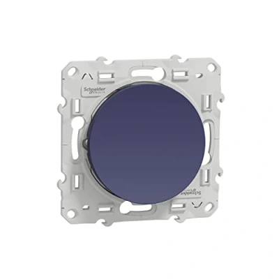 Image de Schneider Electric S550204 Odace, va et vient, 10 A, à vis, Cobalt