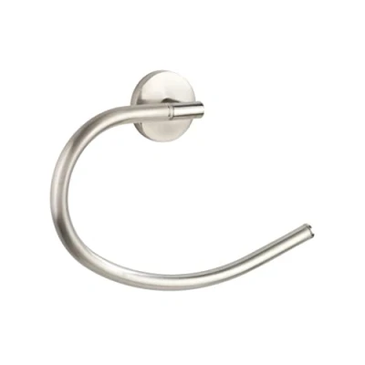 Image de WENKO Anneau Porte Serviettes Cuba Mat, Mobile variablement vers Le Haut et Bas, qualité Massive en Zinc INOX moulé sous Pression au Fini dépoli, 21,5 x 15 4 cm