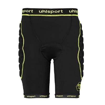 Image de UHLSPORT BionikFrame PADDED Short Sous Matière Nanoflex Technologie noir/jaune fluo 2XL