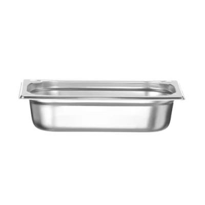 Image de HENDI Bac Gastronorme, GN 1/4, résistance thermique 40 C à 300 C, utilisable dans des fours convection, réfrigérateurs, bain maries, chafing dishes, 1.8L, 265x162(H)65mm, inox