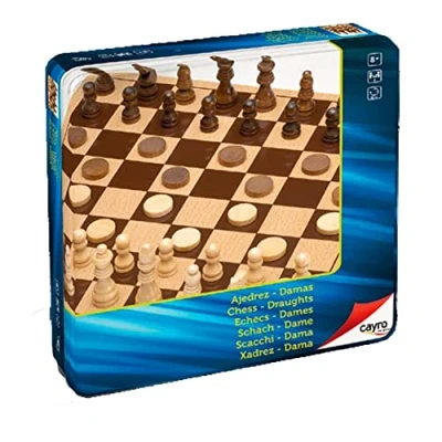 Image de Cayro Juguetes SL 751 Jeu de Société Jeux 2x1 Dames/Echecs