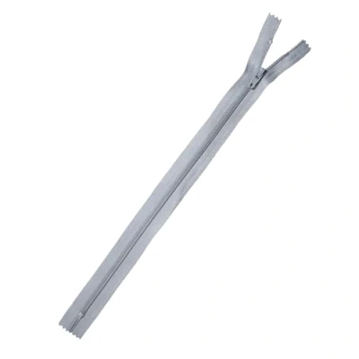 Image de Trimz 1 Fermeture éclair à Sens Unique Grise de 15 cm avec Dents 4 mm, Polyester,