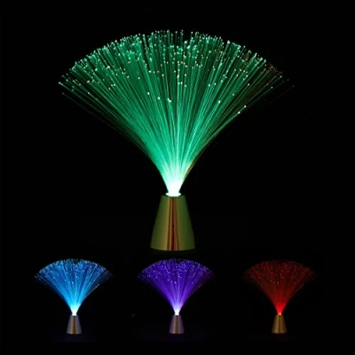 Image de Relaxdays Lumière à Fibre Optique, Lot de 10, Couleur Changeante, LED, Style rétro, Lampe d’Ambiance, Faisceaux, Multicolore