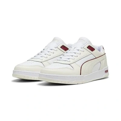 Image de Puma RBD GAME Unisex Baskets basses, Taille: 40.5, Warm white/white/team regal red/gold Cuir