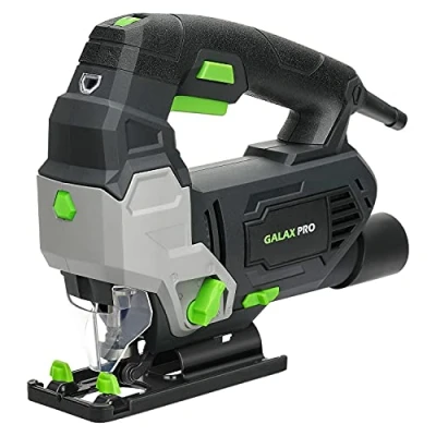 Image de GALAX PRO Scie sauteuse électrique avec guide laser 3000 tr/min 800 W 6 vitesses variables, position orbitale 0 4, coupe double (0 45), profondeur de dans le métal/bois 10 mm/100 mm