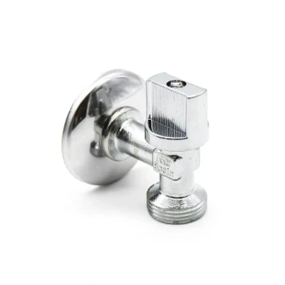 Image de DOJA Barcelona Robinet Arret WC 2 Quart de Tour 1/2&quot; * 3/4&quot; en Laiton Chrome Vanne avec Rosace pour Machine a Laver, Douchette WC, Chasse d&#039;Eau Mural...