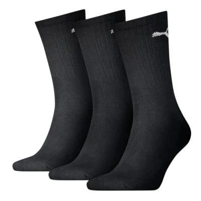 Image de Puma Mixte Unisex Sport Crew Stripe Socks (3 Pack) Chaussettes, Noir, 39 42 EU
