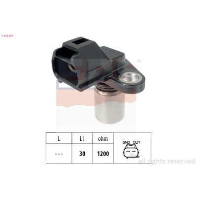 Image de EPS 1.953.497 Capteur, position d&#039;arbre à cames Made in Italy OE Equivalent TOYOTA: Yaris II 3/5 portes, Auris 5 Verso