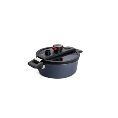 Image de Woll Active Lite Casserole avec couvercle Lite, Ø 24 cm, hauteur 9 3,8 l, 2 poignées latérales, inductive, compatible tous les types de feux, fonte d&#039;aluminium, anthracite