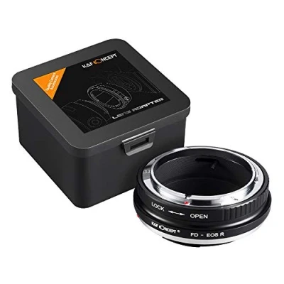 Image de Bague d&#039;adaptation KF Concept Canon FD vers EOS R Noir Modèle KF06.378