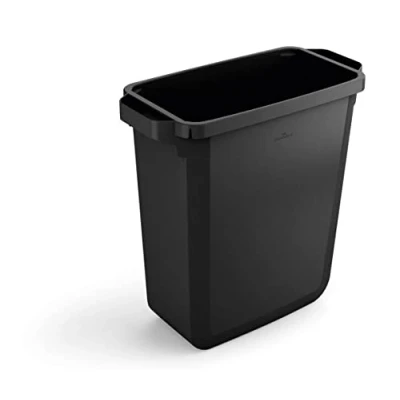 Image de Durable Durabin Eco 1800503221 Poubelle certifiée ange bleu avec poignées de transport Noir 60 l