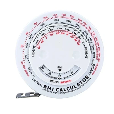 Image de mètre ruban IMC, pour le corps, anatomique IMC avec calculateur poids de la taille, mesure précise, forte tension et impression claire