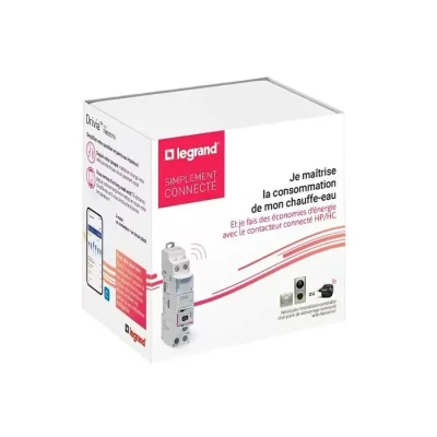Image de LEGRAND 199122 Contacteur modulaire silencieux connecté Drivia with Netatmo Compatible avec l&#039;App Home + Control et le délesteur Emballage BTC Gris