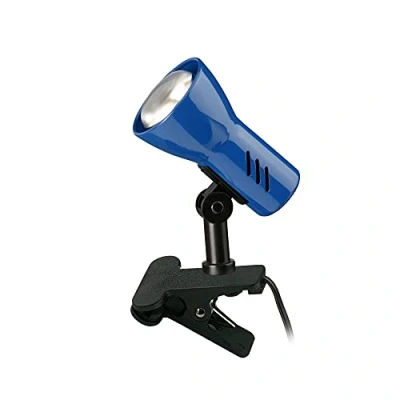 Image de BRILONER Leuchten 2794 010P Lampe à pince rotative et orientable avec interrupteur cordon Bleu 40 W