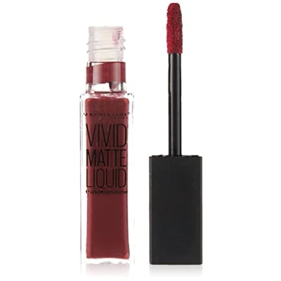 Image de GEMEY MAYBELLINE Color Sensational Vivid Matte Rouge à Lèvres Liquide 45 Possessed Plum