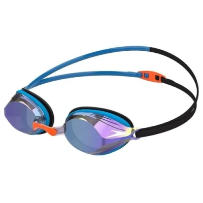 Image de Speedo Vengeance Mirror Lunettes de natation Mixte Adulte, Pool Bleu/Noir/Sapphire Bleu, Taille Unique