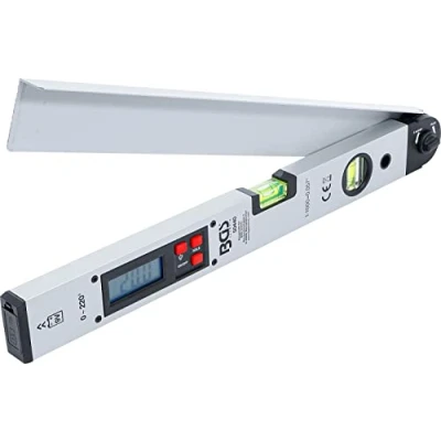 Image de BGS 50440 Comparateur d&#039;angles LCD numérique avec niveau à bulle 450 mm