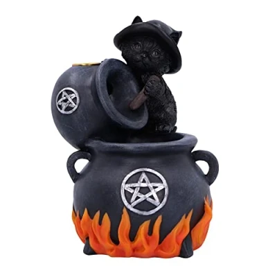 Image de Nemesis Now Familiar Brew Brûleur d&#039;encens à refoulement Noir 18 cm