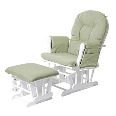 Image de Fauteuil relax HWC C76 à bascule Vert Tissu Avec accoudoirs