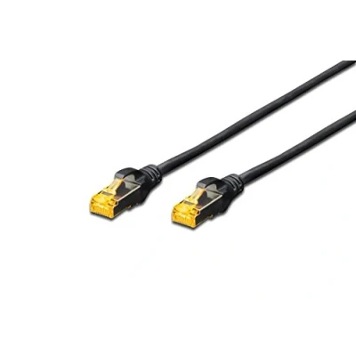 Image de DIGITUS Câble LAN Cat 6A 1m RJ45 réseau S/FTP blindé Compatible 6 &amp; 7 Noir