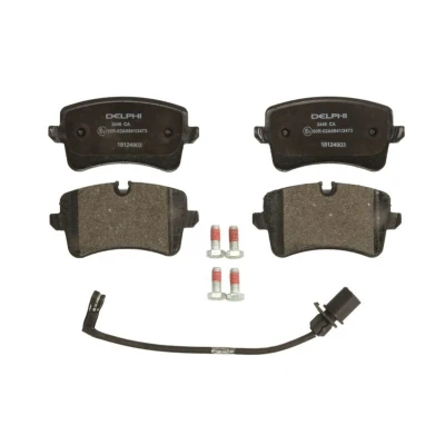 Image de DELPHI LP2446 Jeu de plaquettes frein contact signal d&#039;usure inclus avec tôle anti bruit accessoires AUDI: A6 C7 Avant, Allroad