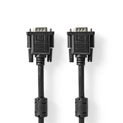 Image de Nedis CCGL59000BK50 câble VGA 5 m (D Sub) Noir Neuf
