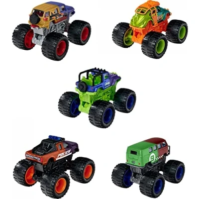 Image de Majorette Monster Rockerz Color Changers, 3 modèles différents, livré 1 Camion avec Peinture Magique à Changement de Couleur, pneus en Caoutchouc, pour Enfants partir Ans
