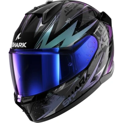 Image de SHARK, Casque Moto intégral D SKWAL 3 Blast R Noir / Bleu Violet, XL
