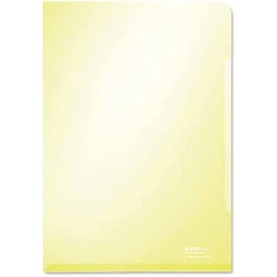 Image de Leitz, chemise coin en PVC souple premium, A4, jaune translucide, boite de 100, 41530215