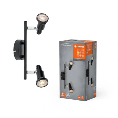 Image de LEDVANCE Spot pour plafond LED GU10, à 2 lampes, noir