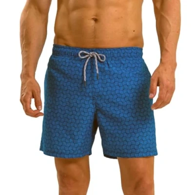 Image de RIPT Performance Essentials Short de Bain à séchage Rapide avec Protection Solaire UV 50, Imprimé Tourbillon Bleu, S Homme