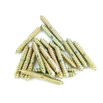 Image de 20pcs 5 * 40mm Douille à Double Extrémité Boulons Filetés Autotaraudeurs Tiges Barres Goujons Connecteur de Meubles Bois