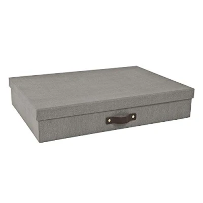 Image de Bigso Box of Sweden 9341C6443 Boîte de Rangement Format A3 Panneau Fibre Gris 31 x 43,5 8,5 cm