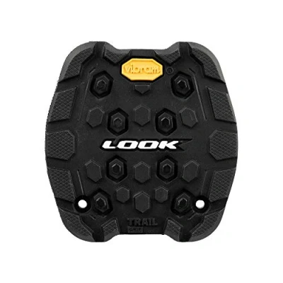 Image de LOOK Cycle Activ Grip Trail Pad Compatible avec Les Pédales Plates Adhérence Maximale Tout Terrain en Caoutchouc Innovant Haut Pouvoir de Traction Noir
