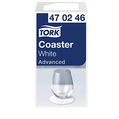 Image de Tork 470246 dessous de verre Advanced Blanc 8 plis lot 12 paquets 3000 9 x cm