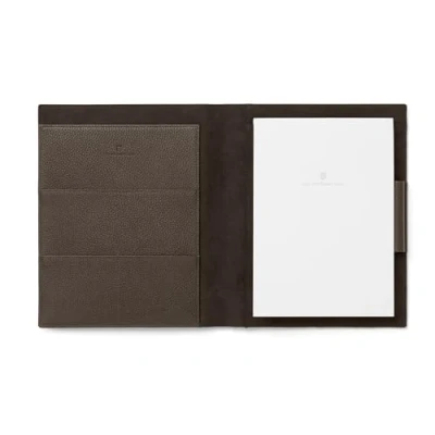 Image de Graf von Faber Castell 118781 Porte bloc DIN A5 Cashmere, Marron foncé, avec notes, passant pour stylo et compartiments
