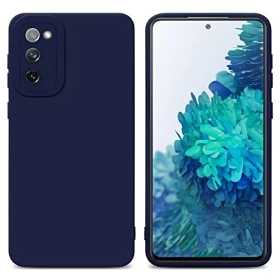 Image de cadorabo Housse Compatible avec Samsung Galaxy S20 FE en Fluid Bleu FONCÉ Étui de Protection Silicone TPU Flexible