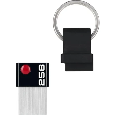 Image de EMTEC Clé USB 3.2 Nano Ring T100 Capacité 256 Go, GB Compatibilité Universelle 3.0 ECMMD256GT103 Design Exclusif avec Anneau Porte Clés Ultra Fine, Sans Capuchon