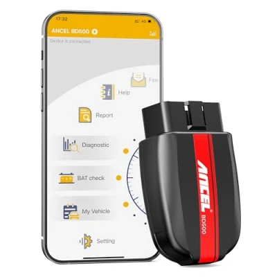 Image de ANCEL BD500Pro Adaptateur Bluetooth OBD2 5.0 pour VW/Audi/Skoda/Seat Tout Système Diagnostic de Voiture Appareil avec Fonctions Spéciales et 10 OBDII Lecteur Code iOS Android