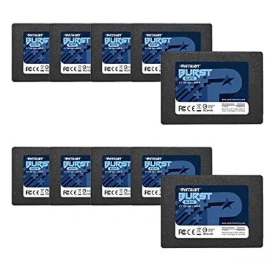 Image de Paquet de 10 pièces Patriot Burst Elite SSD 120Go SATA III Disque Solide Interne 2.5&quot;