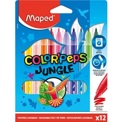 Image de Maped Color Peps 845902 Lot de 12 feutres coloriage Jungle
