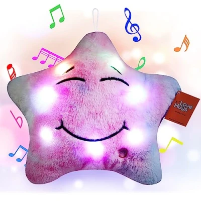 Image de LoveHugs Étoile musicale en peluche sensorielle Jouets sensoriels pour autisme Aide au sommeil enfants lumineux Twinkle Little Star Toy