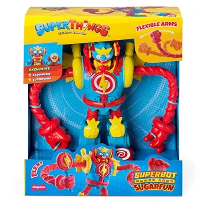 Image de SuperThing Superbot Sugarfun Robot articulé héros avec Bras moulables et Accessoire de Combat 1 Kazoom Kid Exclusif