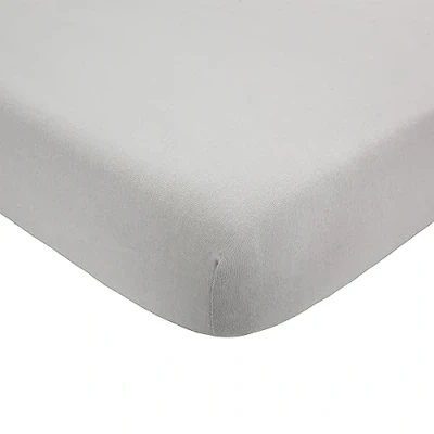 Image de Trois Kilos Sept Drap Housse Bébé 100% Coton Label Oeko TEX® Standard 100 Jersey Extensible Gris 60x120 cm