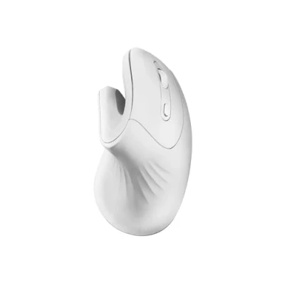 Image de MARSGAMING Mars Gaming MMW ERGOPRO Blanc, Souris Ergonomique Verticale sans Fil, Design Plié, Capteur Optique 3200DPI, Commutateurs Huano, Récepteur Fil 2.4GHz, Support Multi Platforme