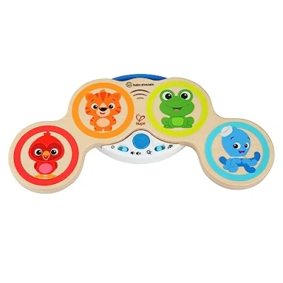 Image de Baby Einstein, Hape, Magic Tambour / Batterie en Bois, technologie tactile, jouet musical, instruments de musique pour enfants, jouets électroniques d&#039;activité et sensoriels, à partir 6 mois