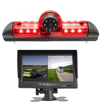 Image de Auto Troisième Toit Top Mount Feu Stop lumière de Frein Caméra recul pour Appareil Photo Jumper III Ducato X250 Boxer + 7.0 Pouces Moniteur TFT DVD Protecteur d&#039;écran LCD Voiture Camion