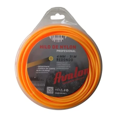 Image de Avalon Fil Rond en Nylon Universel pour débroussailleuse et Tondeuse (4 mm x 31 m)